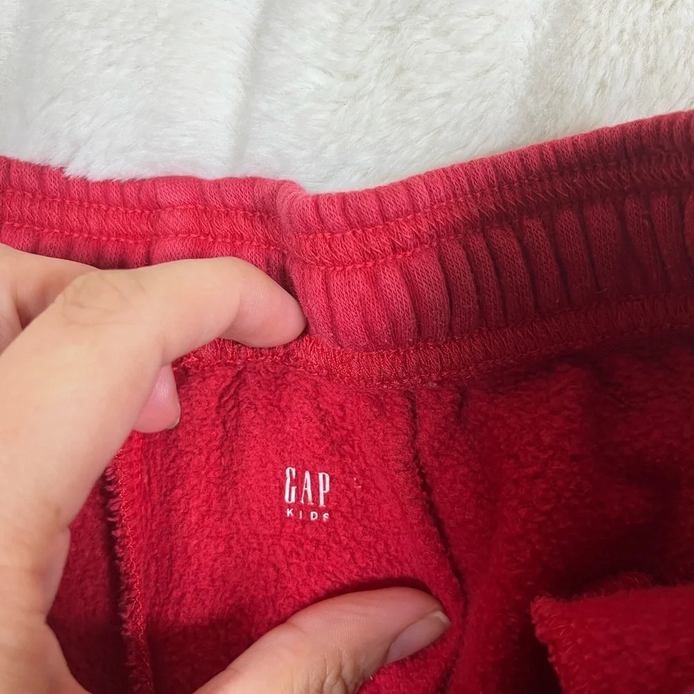 Gap Kids L/10 Unisex Modern Red Fall Winter Comfy Lounge School Jogger Sweatpant